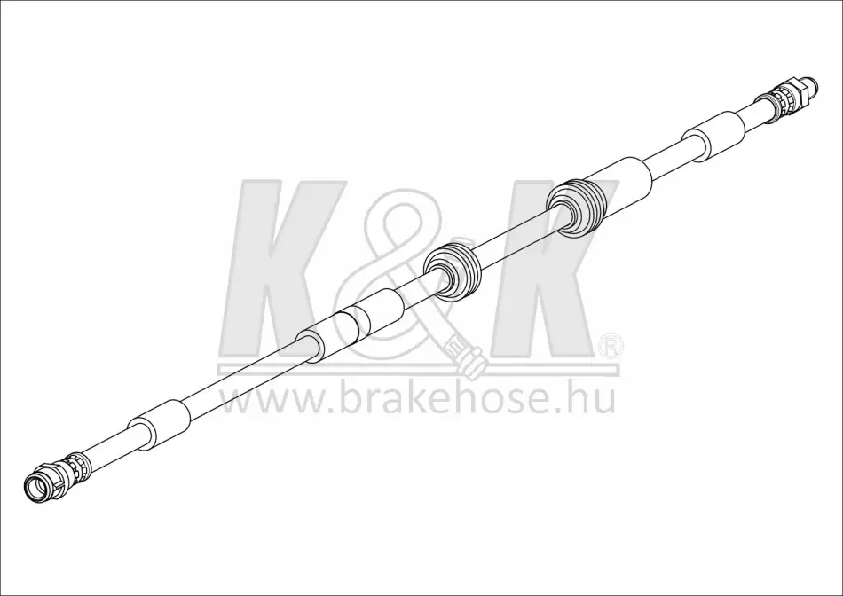 Тормозной шланг K&K FT1480