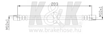 Тормозной шланг K&K FT1756 Ауди 90