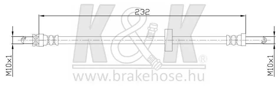 Тормозной шланг K&K FT2103