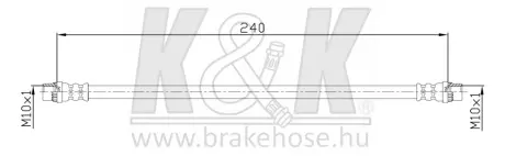 Гальмівний шланг K&K FT2146 Рено Express
