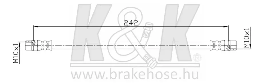 Тормозной шланг K&K FT2220
