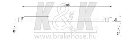 Тормозной шланг K&K FT2301 Бмв E63