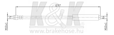 Тормозной шланг K&K FT2518