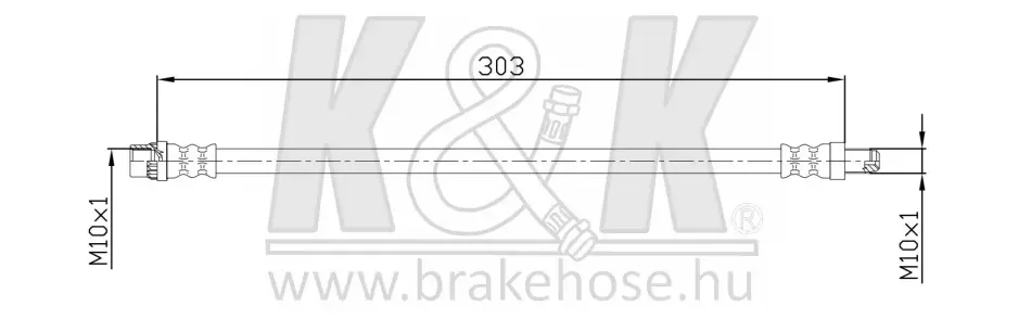 Тормозной шланг K&K FT2798