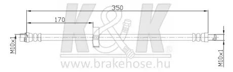 Тормозной шланг K&K FT2802