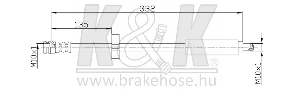 Тормозной шланг K&K FT2804