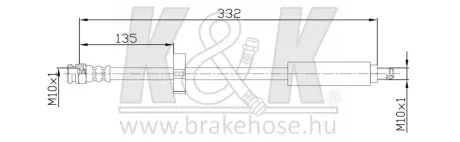 Тормозной шланг K&K FT2804