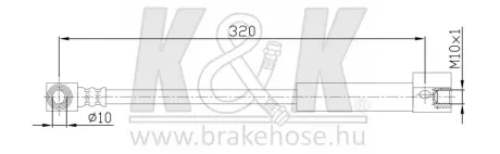 Тормозной шланг K&K FT2811