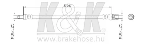 Тормозной шланг K&K FT2821 Ниссан Almera n15