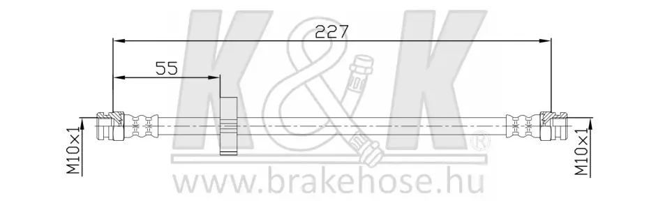 Тормозной шланг K&K FT3242
