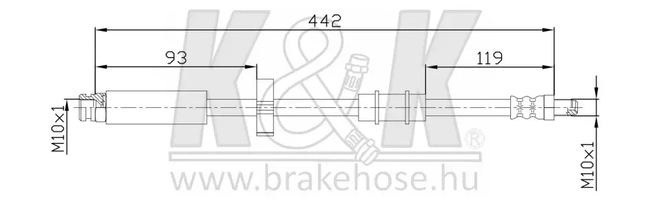 Тормозной шланг K&K FT3246