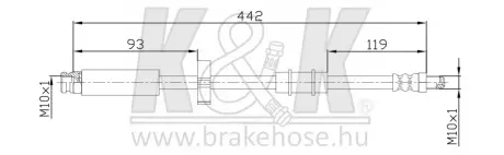 Тормозной шланг K&K FT3246