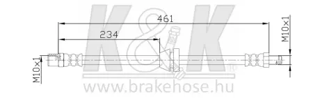 Гальмівний шланг K&K FT3249 Вольво 440