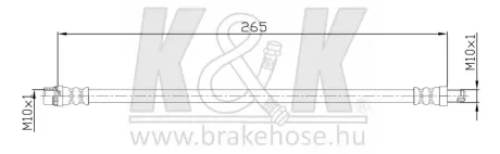 Тормозной шланг K&K FT3284