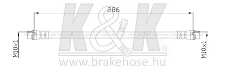 Тормозной шланг K&K FT4637 Рено Логан 2