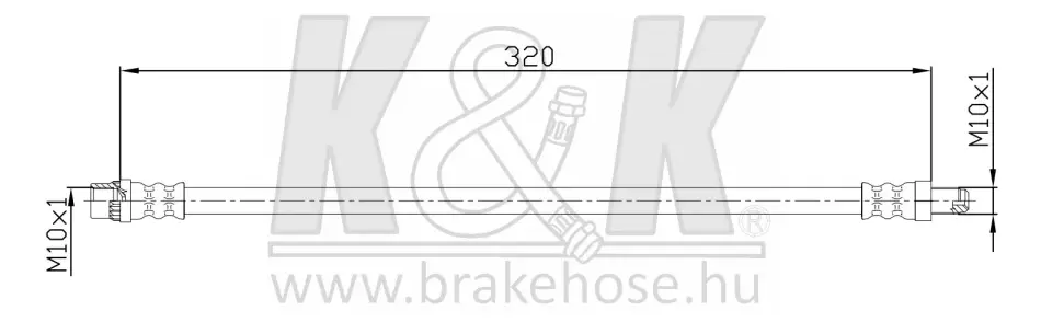 Тормозной шланг K&K FT4653