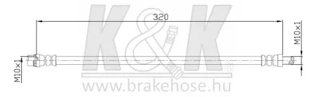 Тормозной шланг K&K FT4653
