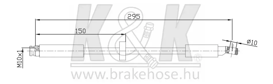 Тормозной шланг K&K FT4664
