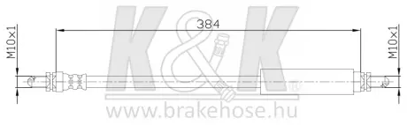 Тормозной шланг K&K FT4700