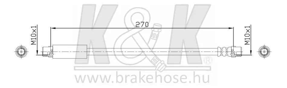 Тормозной шланг K&K FT4744