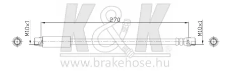 Тормозной шланг K&K FT4744 Ауди 90