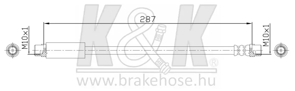 Тормозной шланг K&K FT4748