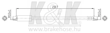 Тормозной шланг K&K FT4748 Ауди 90