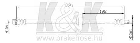 Тормозной шланг K&K FT4764 Рено Megane