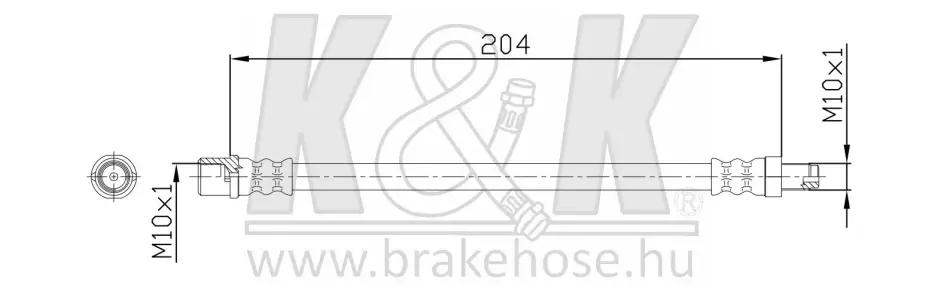 Тормозной шланг K&K FT4776
