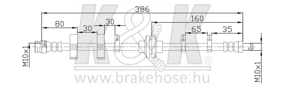 Тормозной шланг K&K FT8415