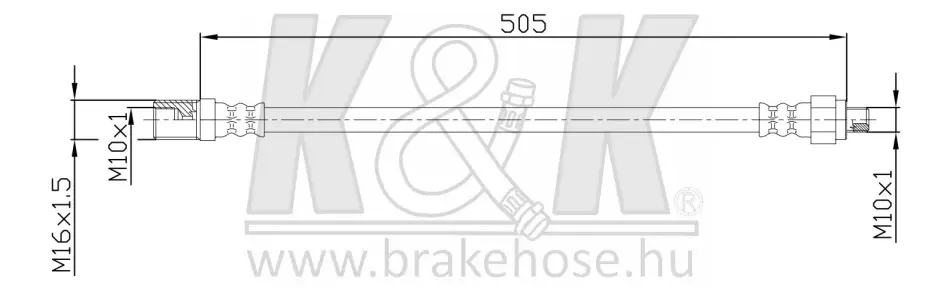 Тормозной шланг K&K FT8451