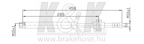 Тормозной шланг K&K FT8514 Фиат Пунто 2
