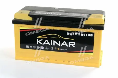 Аккумулятор 90Ah-12v KAINAR Standart+ (353х175х190),L,EN800 kainar 0902611120ЖЧ