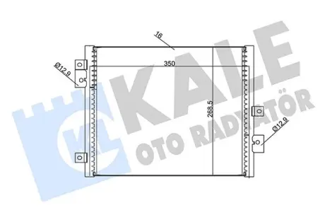 KALE PORSCHE Радіатор кондиціонера (конденсатор) 911 3.6, 3.8 05-, CAYMAN 2.7-... 06- KALE OTO RADYATOR 342440