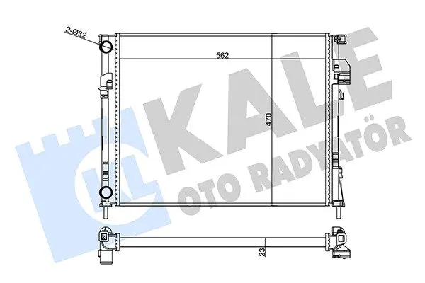 Радиатор интеркулера KALE OTO RADYATOR 356890