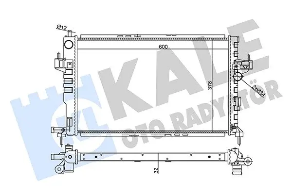 Радіатор охолодження двигуна KALE OTO RADYATOR 357030 (фото 1)