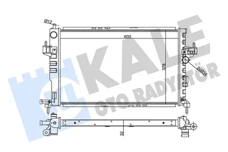 Радіатор охолодження двигуна KALE OTO RADYATOR 357030