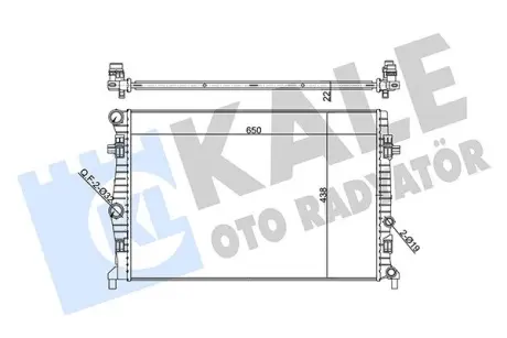 Радіатор охолодження двигуна KALE OTO RADYATOR 357265