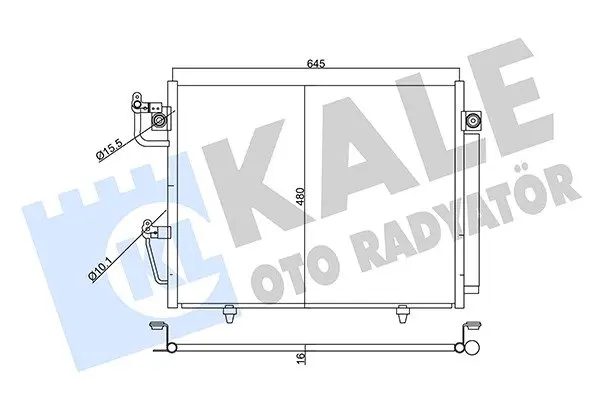 KALE MITSUBISHI Радіатор кондиціонера (конденсатор) PAJERO IV 3.0, 3.2, 3.8 07- KALE OTO RADYATOR 357760