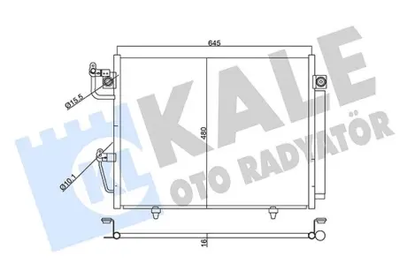 KALE MITSUBISHI Радіатор кондиціонера (конденсатор) PAJERO IV 3.0, 3.2, 3.8 07- KALE OTO RADYATOR 357760