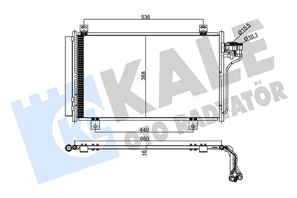 KALE MAZDA Радіатор кондиціонера (конденсатор) з осушувачем 3 (BM, BN) 1.5, 1.6, 2.0 13-, 6 (GJ, GL) 2.0, 2.5 12- KALE OTO RADYATOR 357975 (фото 1)