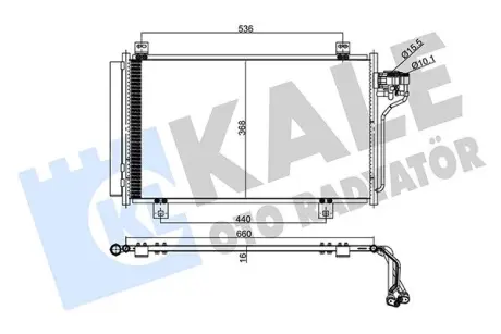 KALE MAZDA Радіатор кондиціонера (конденсатор) з осушувачем 3 (BM, BN) 1.5, 1.6, 2.0 13-, 6 (GJ, GL) 2.0, 2.5 12- KALE OTO RADYATOR 357975