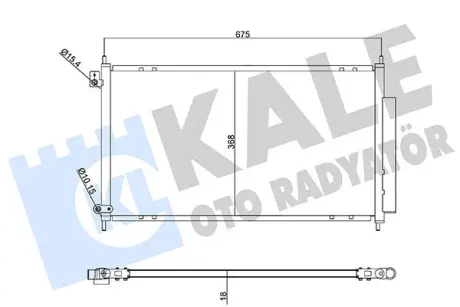 KALE HONDA Радіатор кондиціонера (конденсатор) Accord VII 2.0/2.4 03- KALE OTO RADYATOR 358210