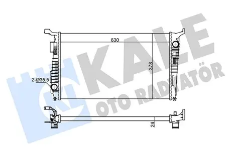 Радиатор интеркулера KALE OTO RADYATOR 363155