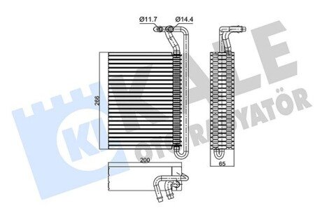 KALE BMW Испаритель 3 E46 98-,X3 E83 04- kale oto radyator 350115