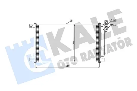 KALE BMW Радиатор кондиционера 3 E46 99- KALE OTO RADYATOR 345615