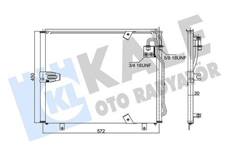 KALE BMW Радиатор кондиционера 5 E34,7 E32 kale oto radyator 343065