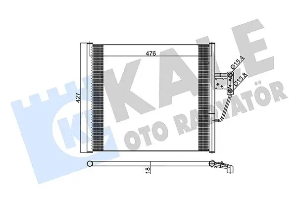 KALE BMW Радиатор кондиционера 5 E39 96- KALE OTO RADYATOR 343055