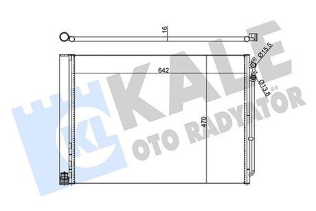 KALE BMW Радиатор кондиционера 5 F10,6,7 F01 kale oto radyator 342415