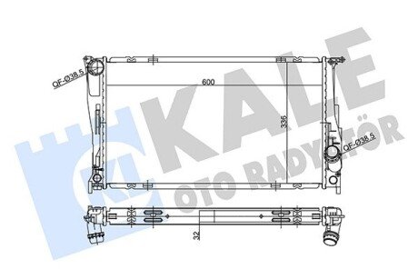 Радиатор охлаждения двигателя kale oto radyator 356230 на Бмв Z4